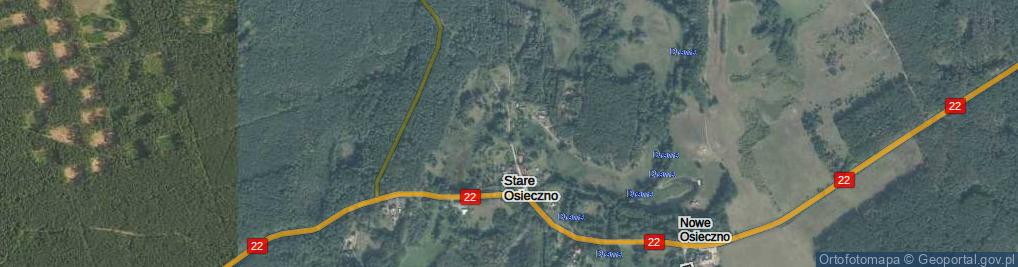 Zdjęcie satelitarne Stare Osieczno ul.